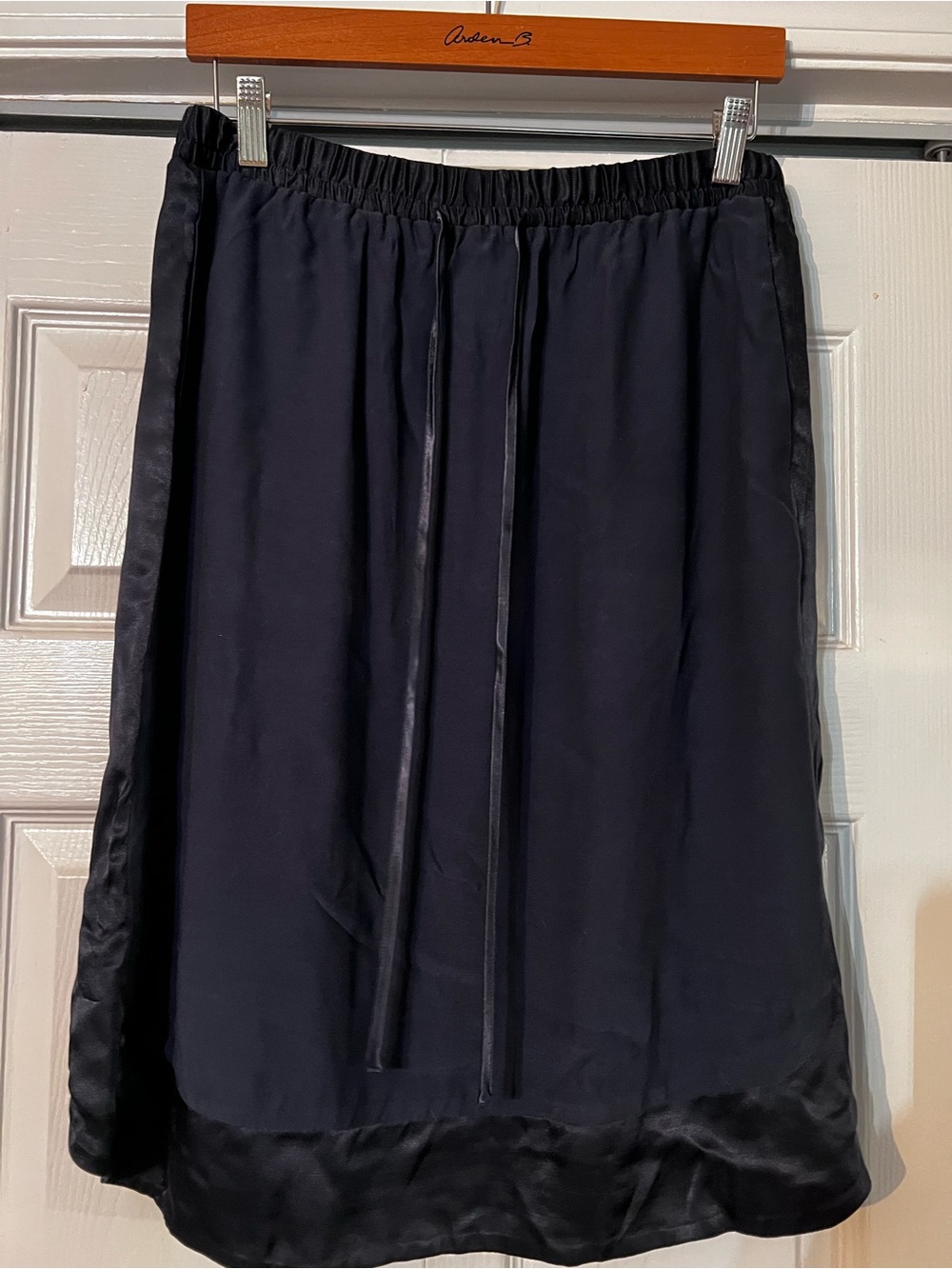 LOFT MIDI Satin Chiffon Skirt